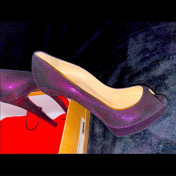 ❌ SOLD ❌ Authentic Christian Louboutin Banana 120 FUXIA suede - Picture 6 of 6